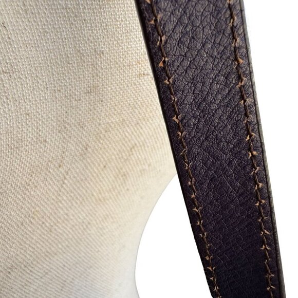 Etienne Aigner Navy Leather Buckle Detail Silver Hardware Shoulder Hobo Bag - Picture 9 of 12